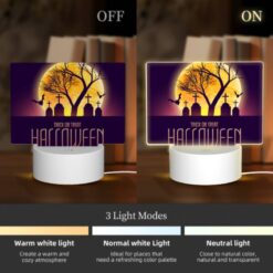 Rectangular Acrylic Night Light, A Halloween Poster With A Tree And Crosses. -Nuas Diy Shop b1d2c3002c4d68703546220200a1e6a176a6e544