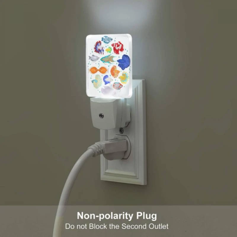 Night Light Set of 2, A colorful collection of fish in a circle. Night Light Set Of 2, A Colorful Collection Of Fish In A Circle. -Nuas Diy Shop b23226c7fc2fb186436aca11cf05cff5a6affa7b