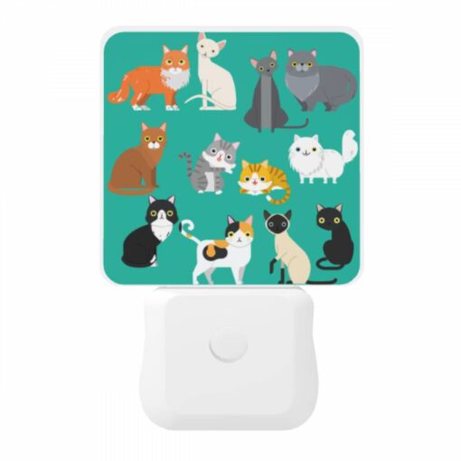 Night Light, A Collection Of Cats In Various Colors And Poses. -Nuas Diy Shop b24918e21e3ff5aaeadc4ce2b38a21a7578c3bbd