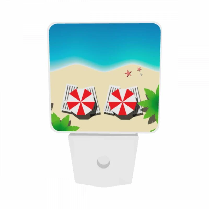 Night Light Set of 2, Two red and white striped umbrellas on a beach. Night Light Set Of 2, Two Red And White Striped Umbrellas On A Beach. -Nuas Diy Shop b262363b3b8d3f15cc82e9ca3f0af2d0bcbcd7ad