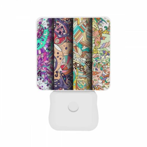 Night Light Set Of 2, Three Colorful And Intricate Designs Are Displayed Side By Side. -Nuas Diy Shop b26f01f0cf1a340d21ed4c0ec4dac2a4ddae7d45