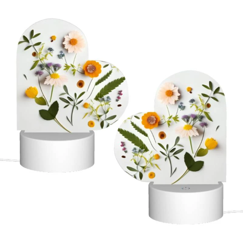 Love Acrylic Night Light, A collection of flowers and leaves on a white background. Love Acrylic Night Light, A Collection Of Flowers And Leaves On A White Background. -Nuas Diy Shop b27cbaad47682e53566cc73c5464caa968aff772