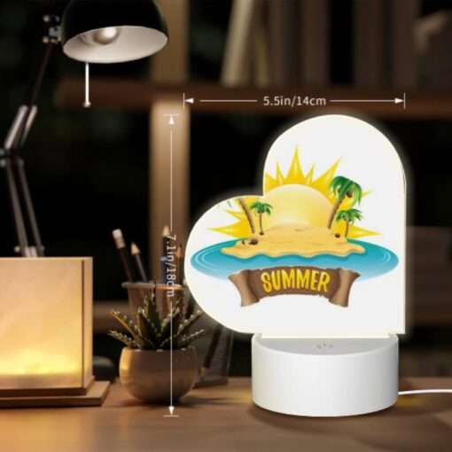 Love Acrylic Night Light, A Sunny Beach With A Palm Tree Logo. -Nuas Diy Shop b282c24592b2c4b799ce043ab78e816ff0d27eff
