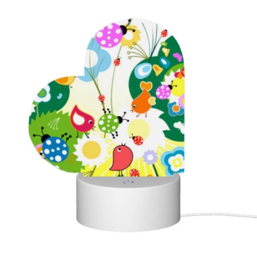 Love Acrylic Night Light, A Colorful Painting Of Birds And Flowers. -Nuas Diy Shop b2bb4e150f5bdc8bc187636f51d4f76a1292eb28