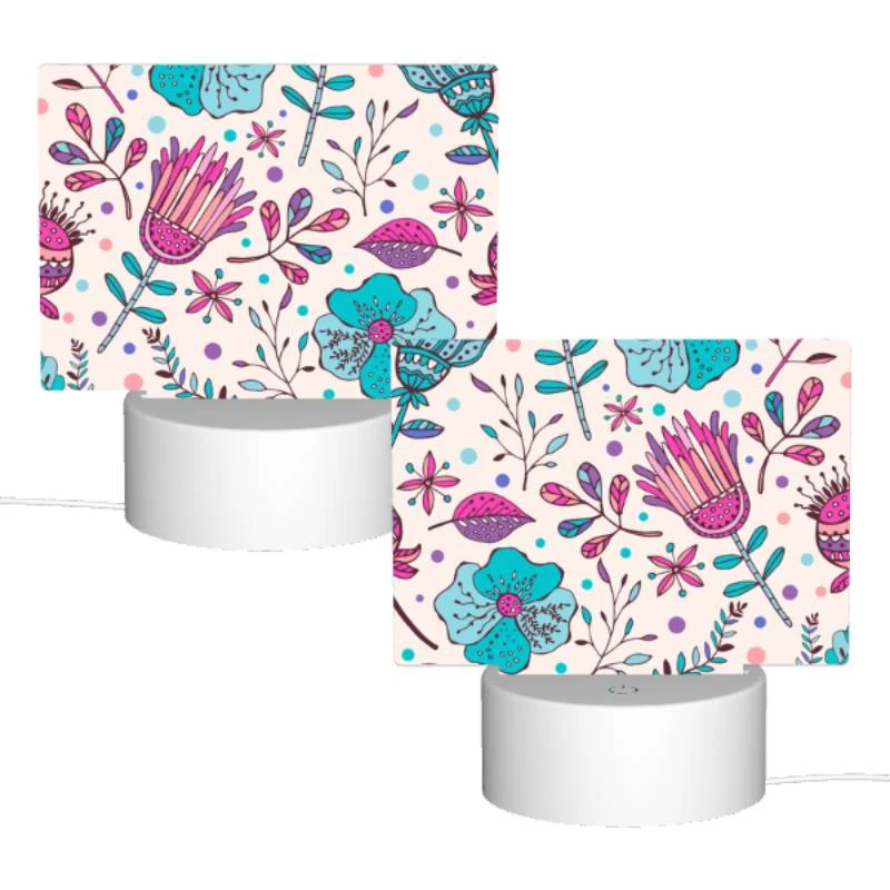 Rectangular Acrylic Night Light, A colorful floral pattern with pink Rectangular Acrylic Night Light, A Colorful Floral Pattern With Pink -Nuas Diy Shop b37083be95e29ef429b5fafa934a9b3d95b99b3c