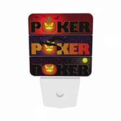 Night Light Set Of 2, A Poster With A Pumpkin On It That Says "Poker.". -Nuas Diy Shop b38b0d20817fbd7267469e3df1e701972001d3d1