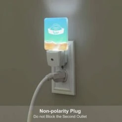 Night Light Set Of 2, A Blue And White Sign That Says "Summer Party Relax.". -Nuas Diy Shop b3baab2272fa97ac714c116efc65f903785e41aa