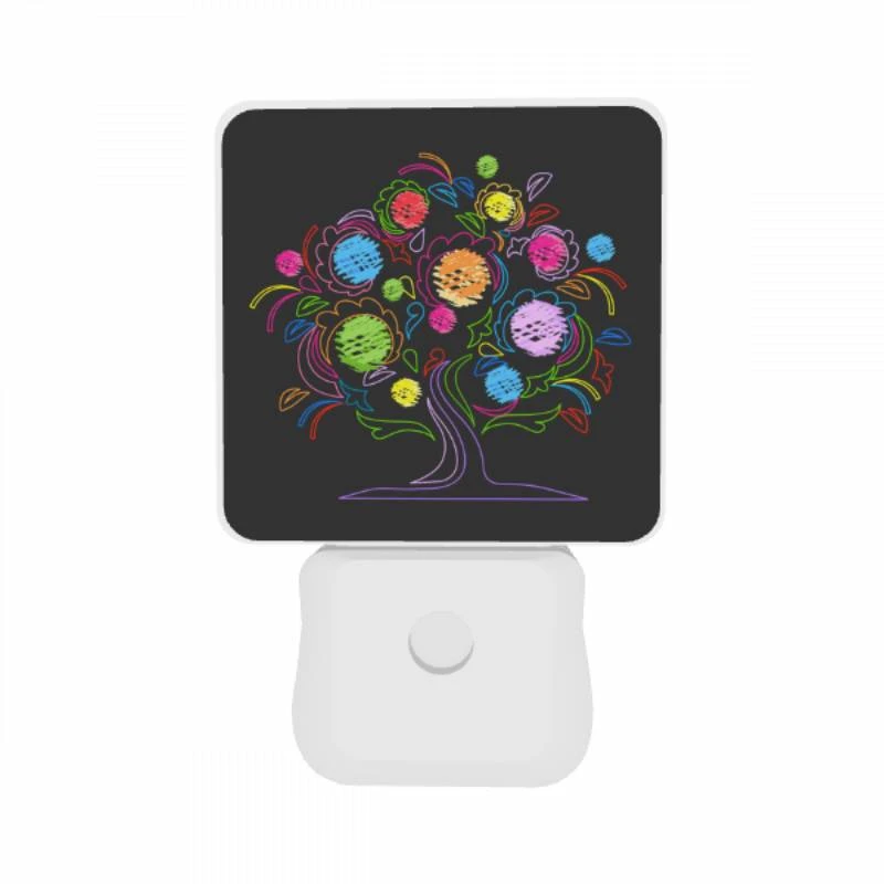 Night Light Set of 2, A colorful tree with many flowers. Night Light Set Of 2, A Colorful Tree With Many Flowers. -Nuas Diy Shop b3d6cc368c6183313f1d31a060e853d1130cf9ad