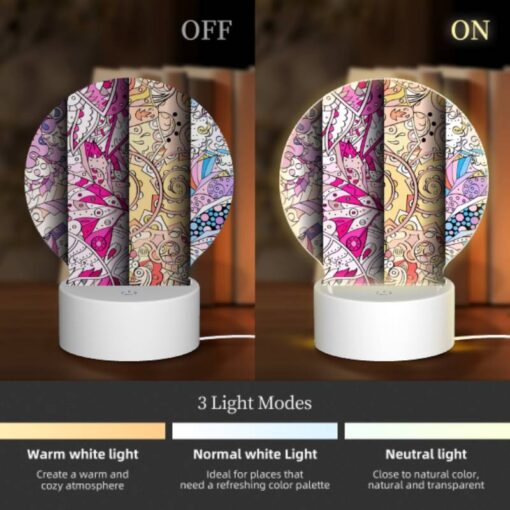 Round Acrylic Night Light, Three Colorful Artworks Are Displayed Side By Side. -Nuas Diy Shop b3e756ae39348619d49337e25ae97ba6c90d5fc4