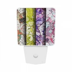 Night Light Set Of 2, Three Colorful Designs Of Flowers Are Displayed On A Wall. -Nuas Diy Shop b48196ae06e970e76880c4d4f16418ab4aef22e9