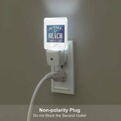 Night Light Set Of 2, A Blue And White Sign That Says "Sunset Beach.". -Nuas Diy Shop b4f76d4c4b31e5908ca0a53e942cbe89c7b0a12e
