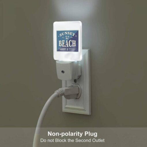 Night Light Set Of 2, A Blue And White Sign That Says "Sunset Beach.". -Nuas Diy Shop b4f76d4c4b31e5908ca0a53e942cbe89c7b0a12e
