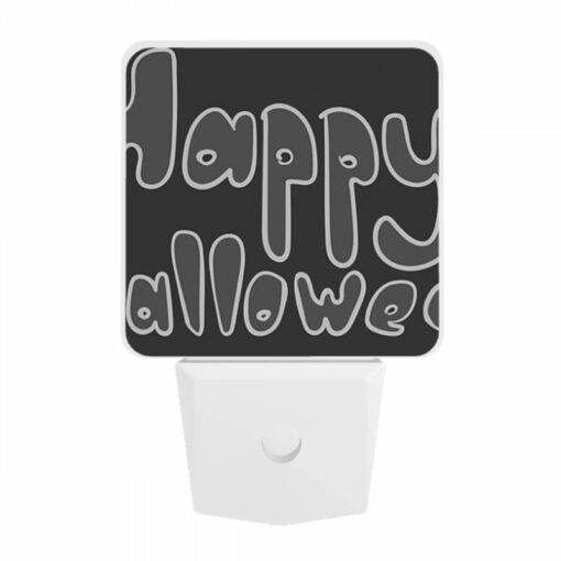 Night Light, A Black And White Sign That Says "Happy Halloween". -Nuas Diy Shop b560b13cc7da0dee83523bede4687631cce67890