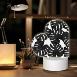 Love Acrylic Night Light, A Black And White Photo Of A Bunch Of Leaves. -Nuas Diy Shop b6822bf8a2e12dabcc87ba34a84d3a05f74c5a8e