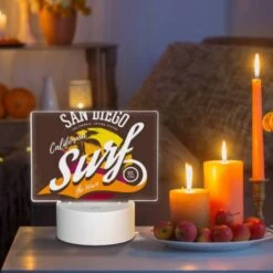 Rectangular Acrylic Night Light, A Surfboard Logo For San Diego -Nuas Diy Shop b6960363927a9c89fadb39abc114758af5b248e1