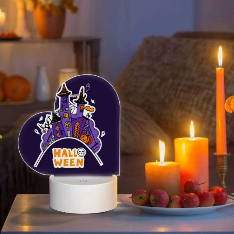 Love Acrylic Night Light, A Halloween poster with a castle and a witch. Love Acrylic Night Light, A Halloween Poster With A Castle And A Witch. -Nuas Diy Shop b74b97f793ae3b6028718c30a4ac7372430c798a