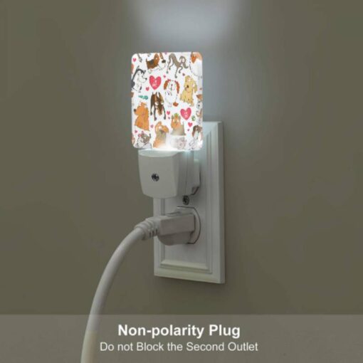Night Light, A Collection Of Cartoon Dogs With Hearts Around Them. -Nuas Diy Shop b75a245015f7dcb4f565811d85df7ee087e80db7