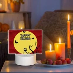 Rectangular Acrylic Night Light, A Cartoon Owl Sitting On A Branch In Front Of A Full Moon. -Nuas Diy Shop b76517c5246f7ce65062fcdc5b79f4d5571f9bc1
