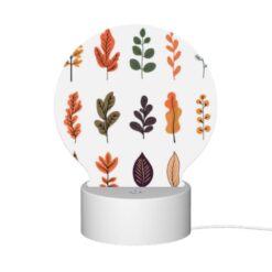 Round Acrylic Night Light, A Collection Of Different Colored Leaves. -Nuas Diy Shop b83e3422430c2f875dc3e6b14f14d03e91b276b7