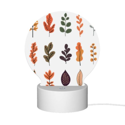 Round Acrylic Night Light, A Collection Of Different Colored Leaves. -Nuas Diy Shop b83e3422430c2f875dc3e6b14f14d03e91b276b7
