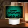 Rectangular Acrylic Night Light, A Halloween Sign With A Green Background And A Bunch Of Bats. -Nuas Diy Shop b84a7381123bb44bbb357ddaf1bcf9d2aa08406b