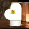 Love Acrylic Night Light, A Yellow Sun With Palm Trees In The Ocean.