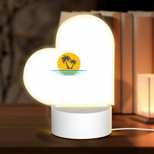 Love Acrylic Night Light, A Yellow Sun With Palm Trees In The Ocean. -Nuas Diy Shop b89f3b823e9d7b0e382df45698bcdb37d89bb071