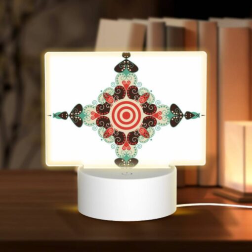 Rectangular Acrylic Night Light, A Colorful Design With A Red Circle In The Center. -Nuas Diy Shop b8abef701a30dc6ba9d129a33726fde79102b58c