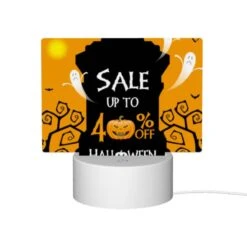 Rectangular Acrylic Night Light, A Halloween Sale Sign Advertises A 40% Discount. -Nuas Diy Shop b8c589e5b349ddef6e2871262af825a4e97c8f70