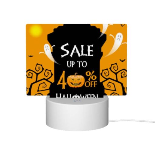 Rectangular Acrylic Night Light, A Halloween Sale Sign Advertises A 40% Discount. -Nuas Diy Shop b8c589e5b349ddef6e2871262af825a4e97c8f70