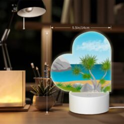Love Acrylic Night Light, A Rocky Beach With A Few Trees And A Body Of Water. -Nuas Diy Shop b8f29f2226ec5cf30292b560c5932a1e272d0e8c