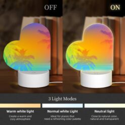 Love Acrylic Night Light, A Colorful Sunset With Palm Trees In The Background. -Nuas Diy Shop b9868cf651c0871be883c359c2372dc1b04404f6