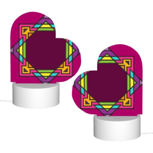 Love Acrylic Night Light, A Colorful Geometric Design On A Pink Background. -Nuas Diy Shop b9f155ba313b649ccc2d3636a47e90ef60f67bc7