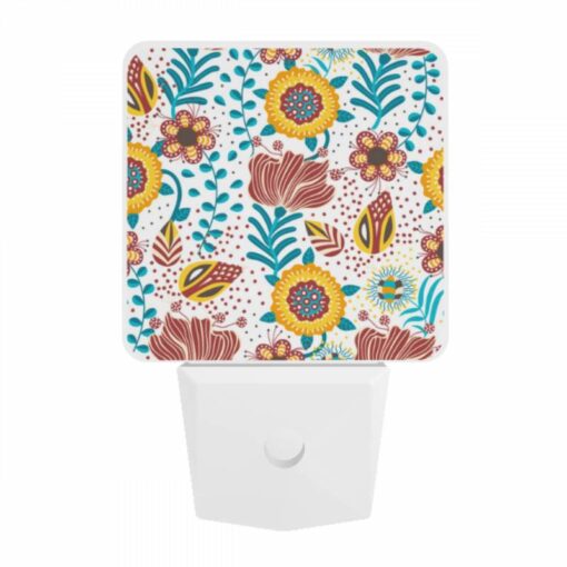 Night Light, A Colorful Floral Pattern With Yellow -Nuas Diy Shop ba2935fab0f2ae8ea59cd47cd6b91ef51f46defb