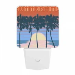 Night Light, A Colorful Poster Of A Sunset With Palm Trees. -Nuas Diy Shop ba8f09c32c640ea9edb879b75795fc0c85cb7193