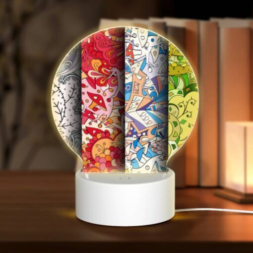 Round Acrylic Night Light, Four Different Colored Designs Of A Tree. -Nuas Diy Shop bafaf7cf8b1143d5832f4d7f996241156ee906bf
