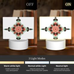 Rectangular Acrylic Night Light, A Colorful Design With A Red Circle In The Center. -Nuas Diy Shop bb895892d993eb12e357884b94594c1a20d794b8