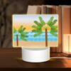 Rectangular Acrylic Night Light, Two Palm Trees Are Standing On A Beach. -Nuas Diy Shop bbfde6f18128f8d58e8aed07a5070d0522fb95d7