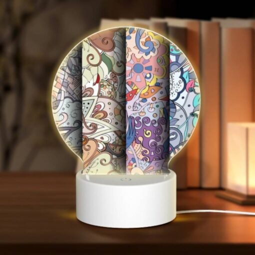 Round Acrylic Night Light, Three Different Colored Paintings Of A Sunflower. -Nuas Diy Shop bc002363213aa8d3db42d0fe5e88047696ed3dd8