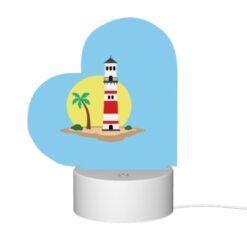 Love Acrylic Night Light, A Lighthouse Is On A Small Island With A Sunset In The Background. -Nuas Diy Shop bc4a0d561749b9f8bc447aae661b2a5c4ff35813