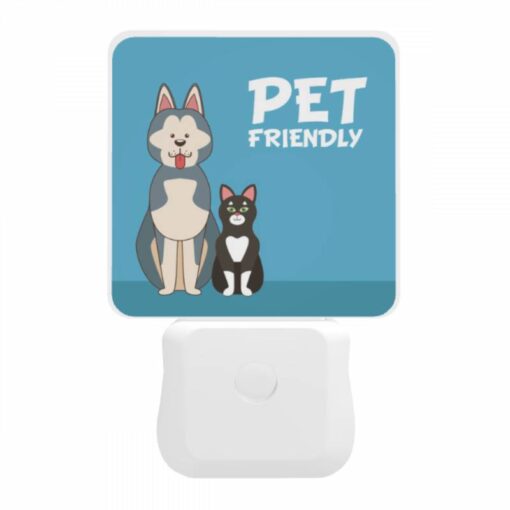 Night Light, A Black And White Cat And A Dog Are Standing Next To Each Other. -Nuas Diy Shop bc5d0c4cf8138f388da0da7fe1c66c497136954d