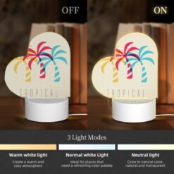 Love Acrylic Night Light, A Colorful Tropical Logo With Palm Trees. -Nuas Diy Shop bc933c48a2e4bd5f3b4c271b19a0950e15420ddf