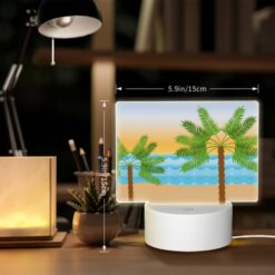 Rectangular Acrylic Night Light, Two Palm Trees Are Standing On A Beach. -Nuas Diy Shop bc93e4fbc294d98eb89633dddcb58c2188b8f0cd