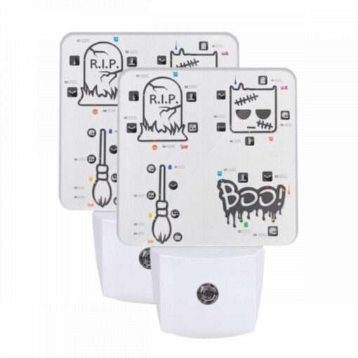 Night Light Set Of 2, Four Different Halloween Themed Stickers Are Shown. -Nuas Diy Shop bcb391d8cf3bd408be7945afe249d41a07ad7706