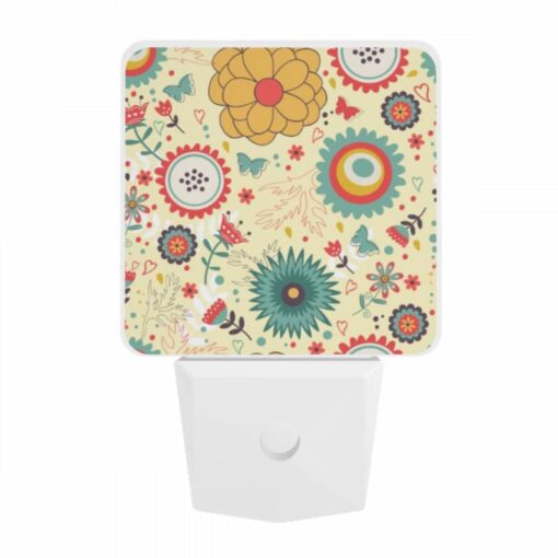 Night Light, A Colorful Floral Pattern With Yellow -Nuas Diy Shop bcb632f5ed93c28b20d83efe0dbd1c8c9d227cf8
