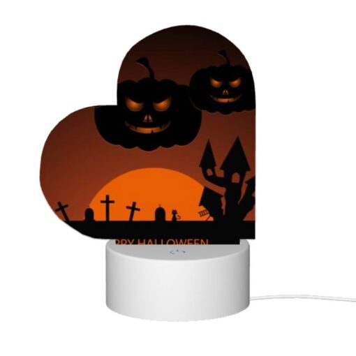 Love Acrylic Night Light, A Halloween Scene With Three Pumpkins And A Tree. -Nuas Diy Shop bcf32d16deff52b7dfb3f894f75de1ffaeecdb5a