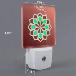 Night Light, A Green And Brown Geometric Design. 3 Night Light, A Green And Brown Geometric Design. -Nuas Diy Shop bd523165ec66eeb643e1977fefc463a07183e6b0