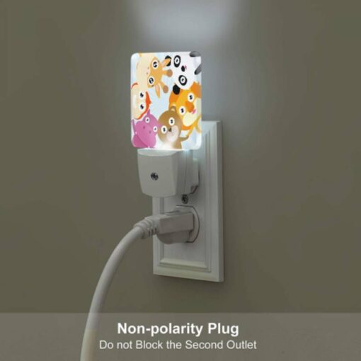 Night Light Set Of 2, A Group Of Cartoon Animals -Nuas Diy Shop bd73cc58409798d4614fb27903784d2cd6715970