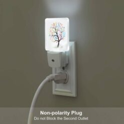 Night Light Set Of 2, A Colorful Tree With Many Different Colored Flowers On It. -Nuas Diy Shop bda2131f1606c598e5d4ef693882e5d3002ce322