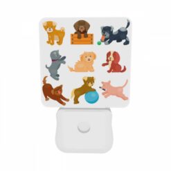 Night Light Set Of 2, A Collection Of Cartoon Dogs Playing With A Ball. -Nuas Diy Shop bdb82a6de2f15c68e1ddb9aa0743b9320d748755